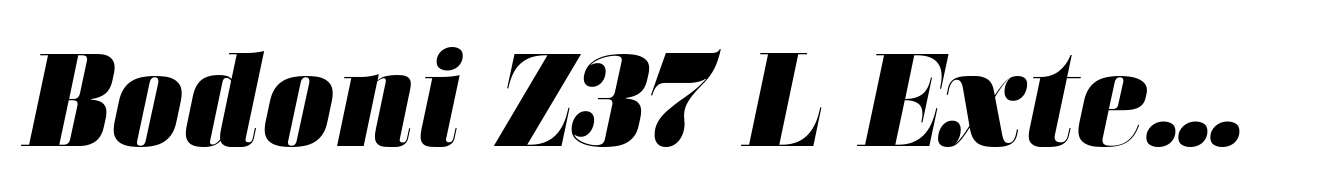 Bodoni Z37 L Extended Heavy Italic